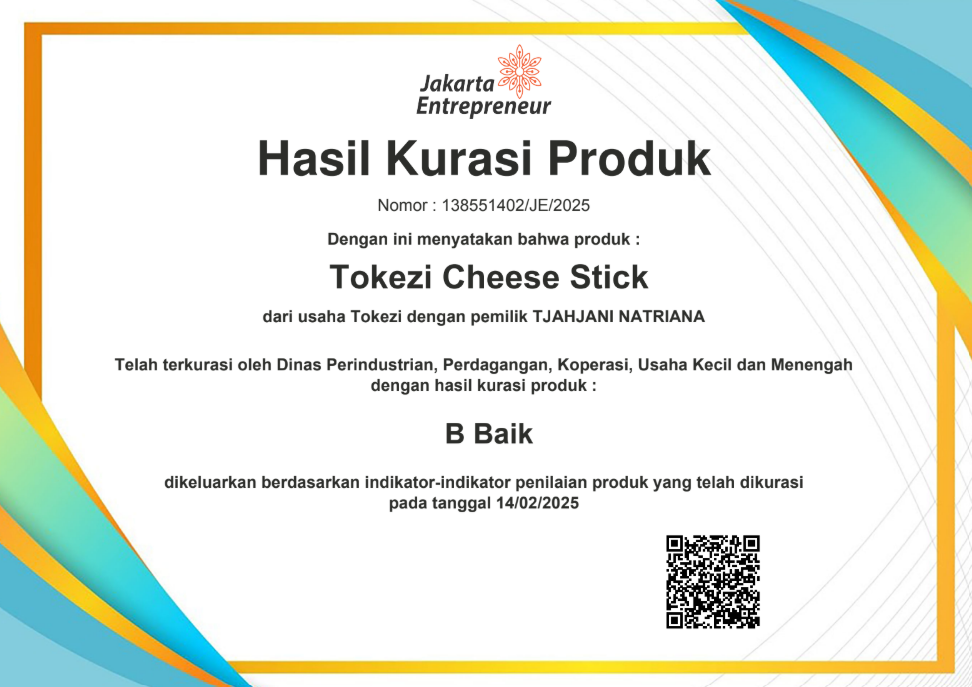 Sertifikat Jakarta enterpreneur
